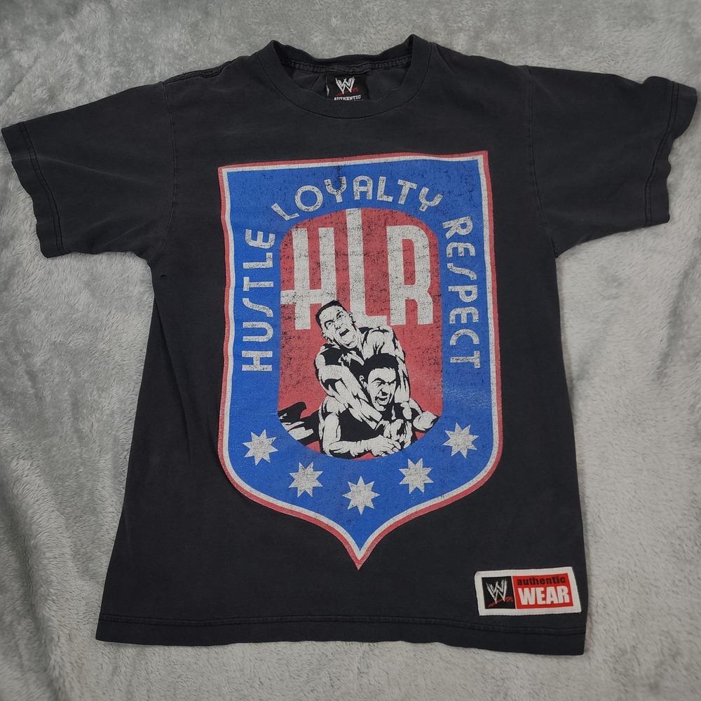 John Cena Shirt Mens Small WWE Hustle Loyalty Respect HLR 2007 Wrestling‎ Y2K